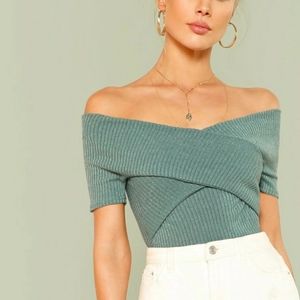 Off shoulder fitted sweater  (never worn)